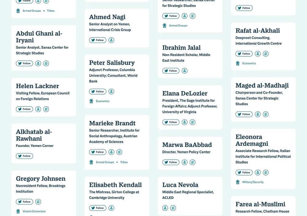 Follow the foremost country experts and journalists.