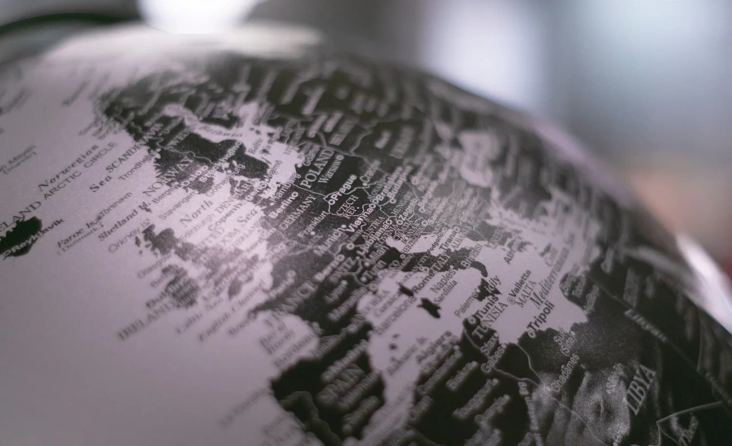 Close-up of a globe