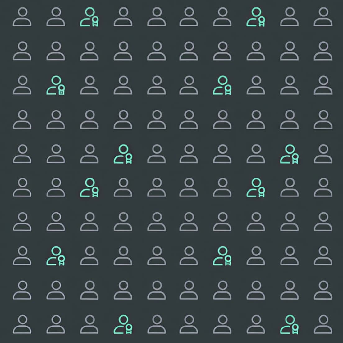 A network of specialists, with vetted members highlighted
